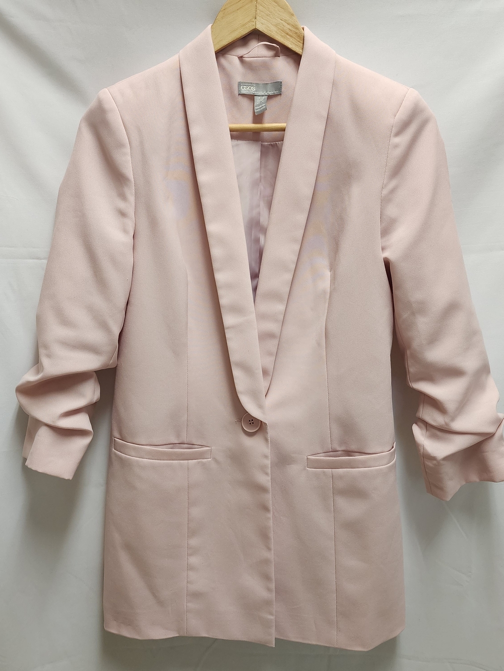 La Belle Blush Pink Longline Blazer - Women
